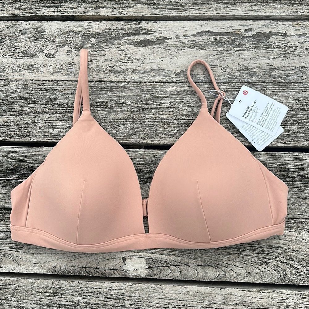 Lululemon Waterside Swim Top C Cup size 4 Pink Clay NWT
